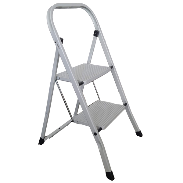  Scaletta Dalì - 2 gradini - acciaio verniciato - grigio chiaro - Marchetti 