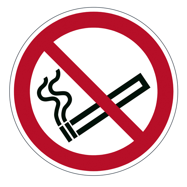 Pittogramma adesivo - da terra - "Vietato fumare" - diametro 43 cm - Durable 