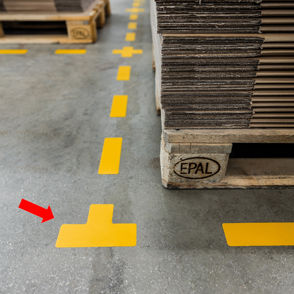  Adesivo da terra - "forma a T" - 10 x 15 cm - Durable - conf. 10 pezzi 