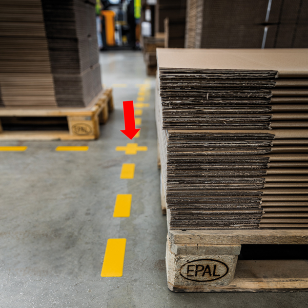  Adesivo da terra - "croce" - 15 x 15 cm - Durable - conf. 10 pezzi 