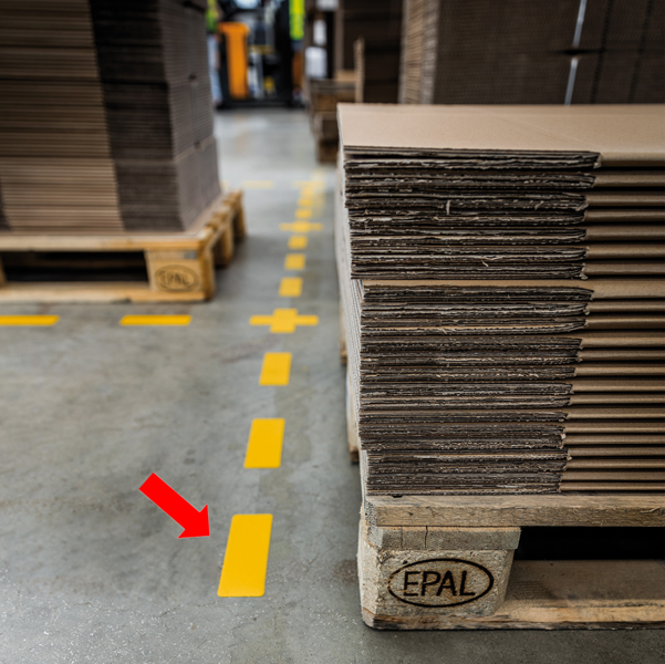  Adesivo da terra - "striscia" - 10 x 15 cm - Durable - conf. 10 pezzi 