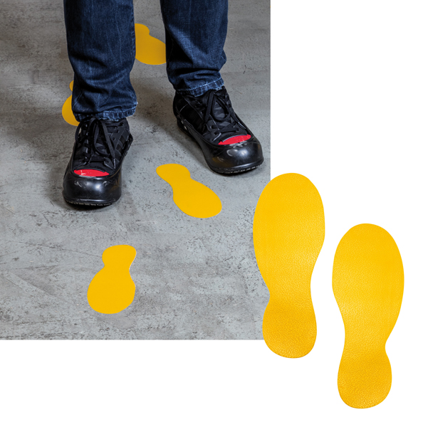  Adesivo da terra - "orme" - 9 x 24 cm - Durable - conf. 5 paia 