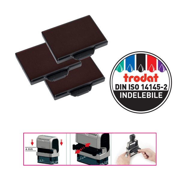  Tampone di ricambio 6/58 - nero - Trodat - conf. 3 pezzi 