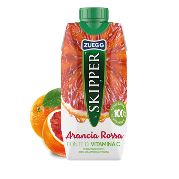 Succo Skipper - gusto arancia rossa - Zuegg - brick 330 ml 