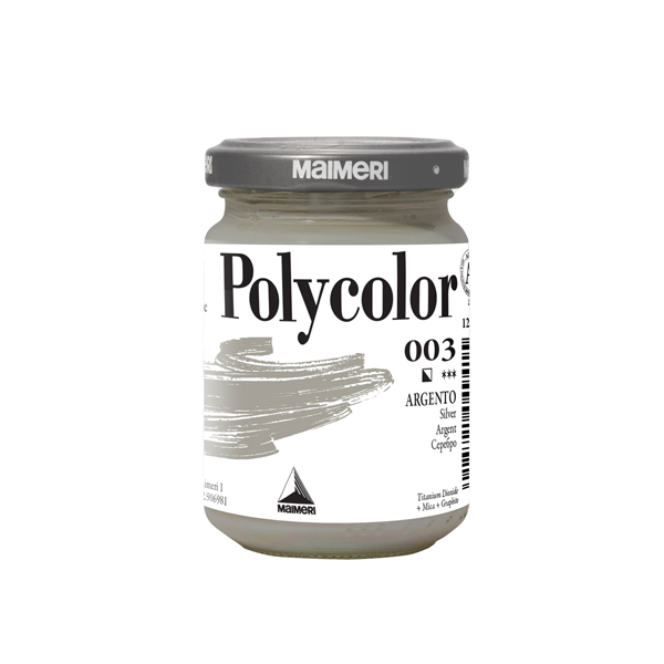  Colore vinilico Polycolor - 140 ml - argento - Maimeri 