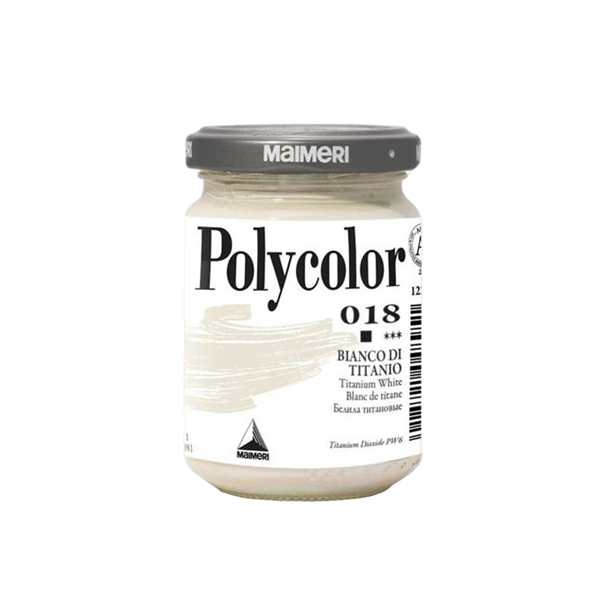  Colore vinilico Polycolor - 140 ml - bianco titanio - Maimeri 