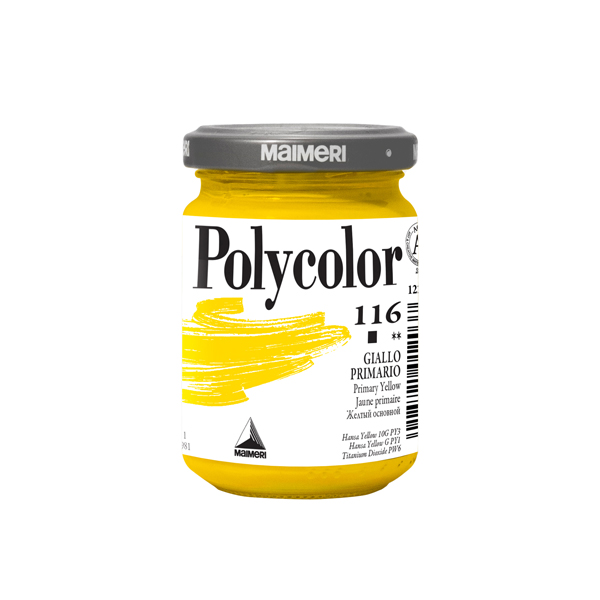 Colore vinilico Polycolor - 140 ml - giallo primario - Maimeri 