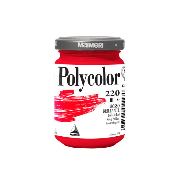  Colore vinilico Polycolor - 140 ml - rosso brillante - Maimeri 