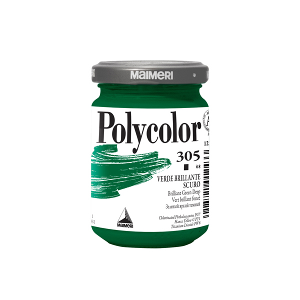  Colore vinilico Polycolor - 140 ml - verde brillante scuro - Maimeri 