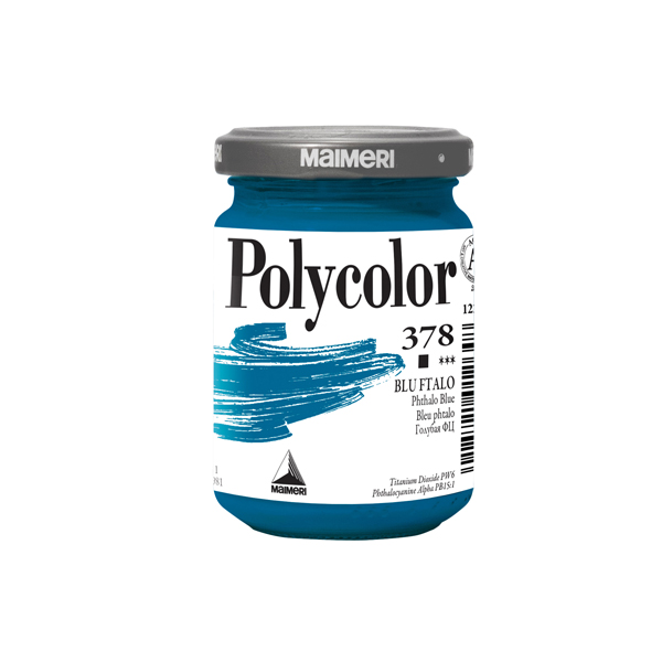  Colore vinilico Polycolor - 140 ml - blu ftalo - Maimeri 
