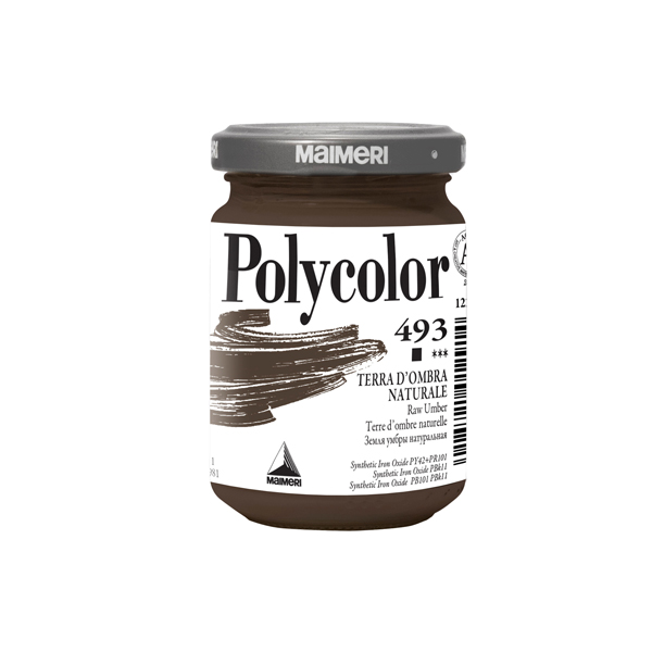  Colore vinilico Polycolor - 140 ml - terra d'ombra naturale - Maimeri 