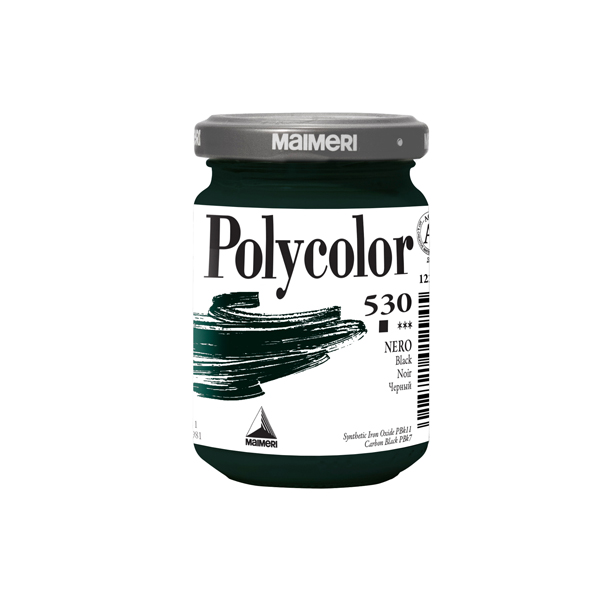  Colore vinilico Polycolor - 140 ml - nero - Maimeri 