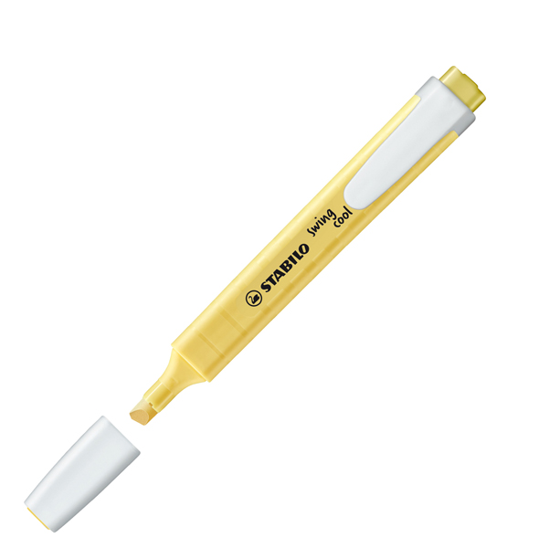  Evidenziatore Swing Cool pastel - punta a scalpello - tratto 1 - 4 mm - giallo banana 144 - Stabilo 