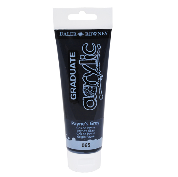  Colore acrilico fine Graduate - 120 ml - grigio payne - Daler Rowney 