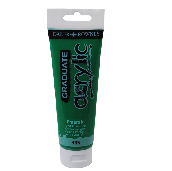  Colore acrilico fine Graduate - 120 ml - verde smeraldo - Daler Rowney 