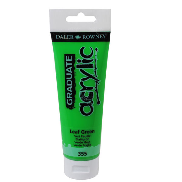  Colore acrilico fine Graduate - 120 ml - verde foglia - Daler Rowney 