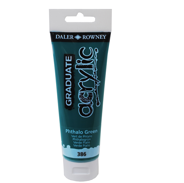  Colore acrilico fine Graduate - 120 ml - verde ftalo - Daler Rowney 