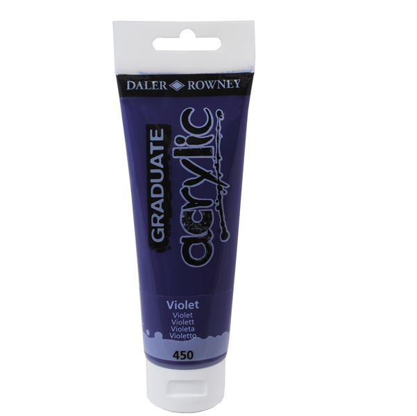  Colore acrilico fine Graduate - 120 ml - violetto - Daler Rowney 
