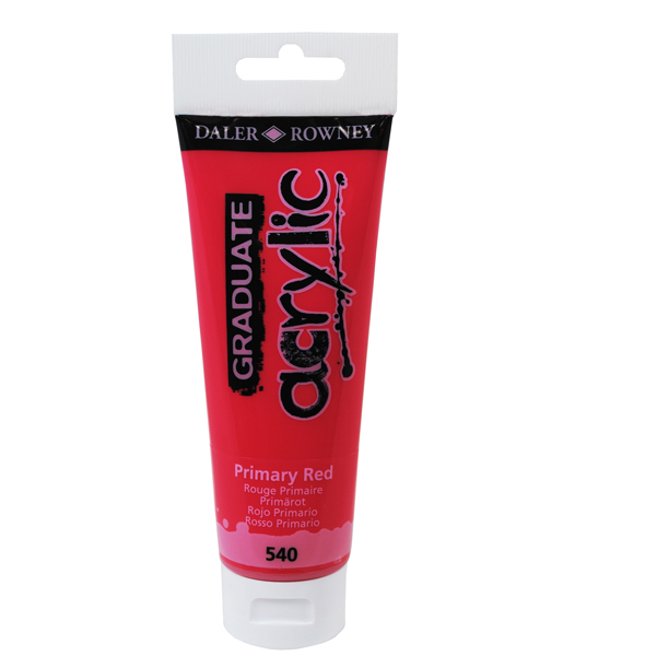  Colore acrilico fine Graduate - 120 ml - rosso primario - Daler Rowney 