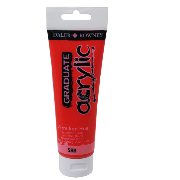  Colore acrilico fine Graduate - 120 ml - vermiglione - Daler Rowney 