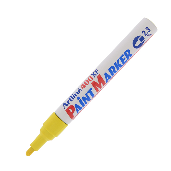  Marcatore permanente A 400 - a vernice - punta tonda - 2,3 mm - giallo - Artline 