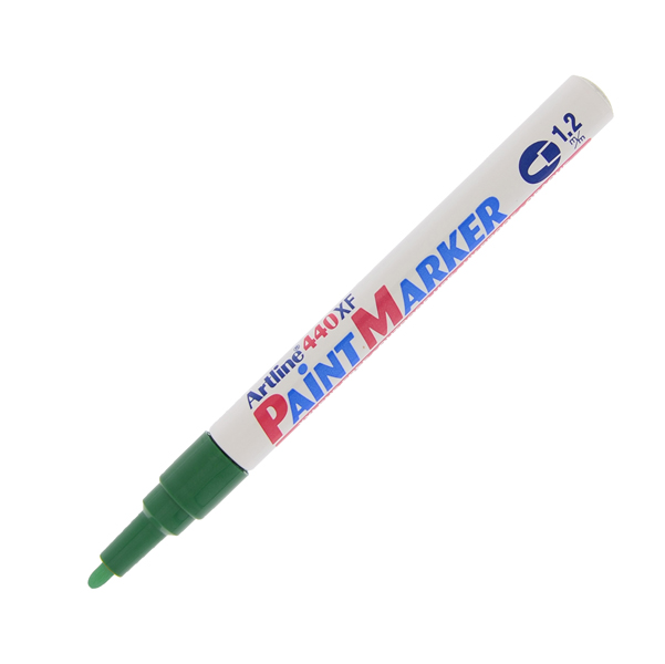  Marcatore permanente A 440 - a vernice - punta tonda fine - 1,2 mm - verde - Artline 