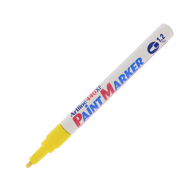  Marcatore permanente A 440 - a vernice - punta tonda fine - 1,2 mm - giallo - Artline 