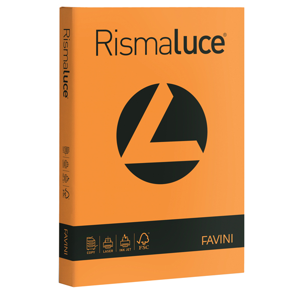  Carta Rismaluce - A4 - 90 gr - arancio 56 - Favini - conf. 300 fogli 