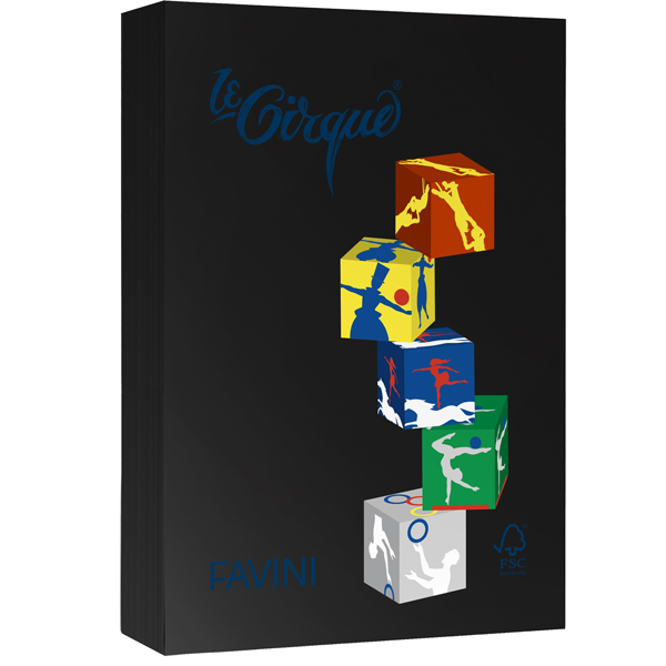 Carta Le Cirque - A4 - 80 gr - nero 400 - Favini - conf. 500 fogli 
