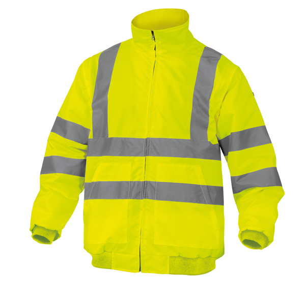  Giubbotto alta visibilità Reno HV - poliestere/poliuretano - taglia M - giallo fluo - Deltaplus 