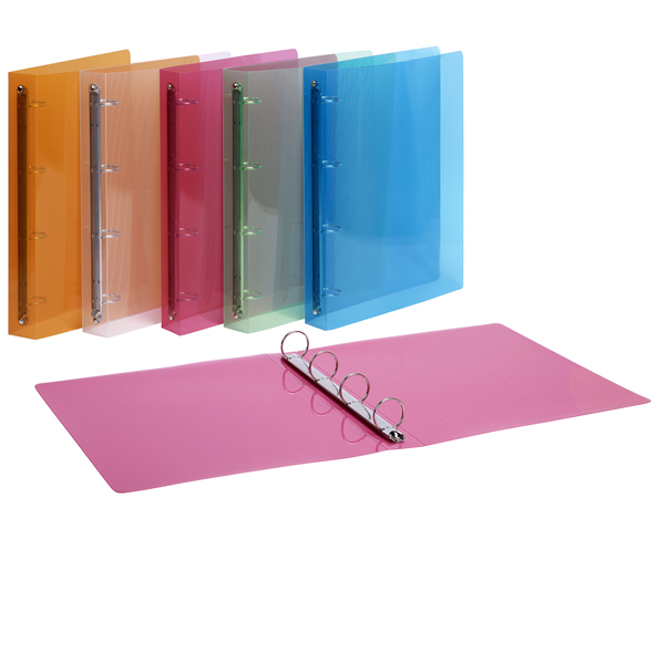  Raccoglitore Lumina - 22 x 30 cm - 4 anelli tondi 30 mm - PP - colori assortiti - Favorit 