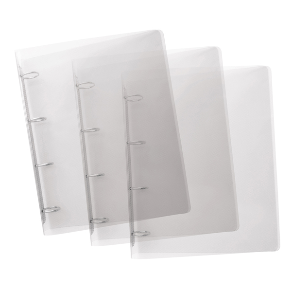  Raccoglitore Lumina - 22 x 30 cm - 4 anelli tondi 30 mm - PP - trasparente - Favorit 