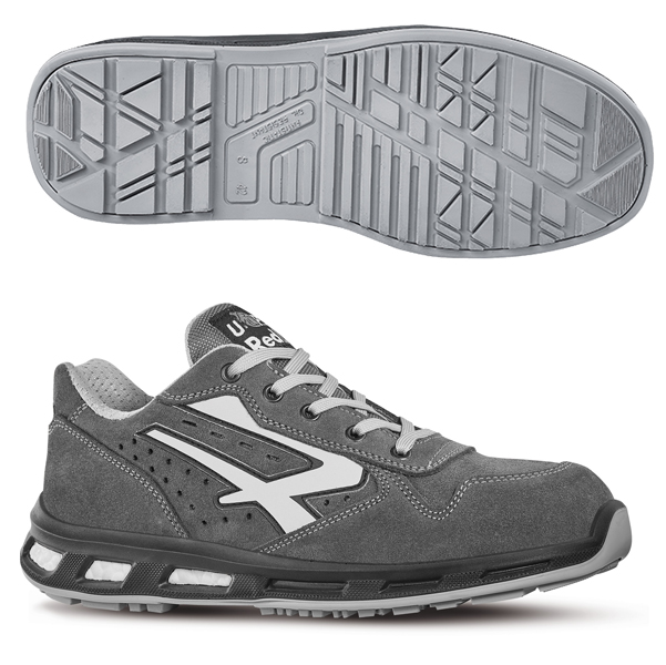  Calzatura di sicurezza Going S1P - numero 45 - pelle scamosciata - grigio - U-Power 