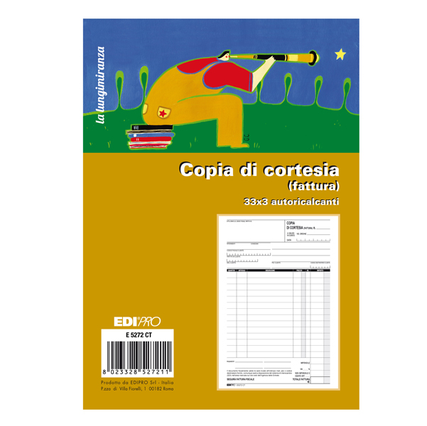  Blocco copia di di cortesia (fatt.elett.) cortesia (fatt.elett.) 33x3 autocop. - Edipro 