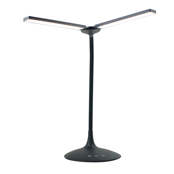  Lampada da tavolo Twin - a led - 34 x 36 x 18 cm - nero - Alba 
