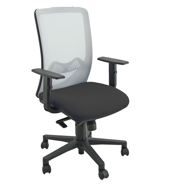  Seduta operativa Nathan NHAT - con braccioli regolabili - nero/grigio chiaro - Unisit 