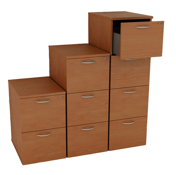  Classificatore - 3 cassetti - 49 x 55 x 107,2 cm - noce chiaro 