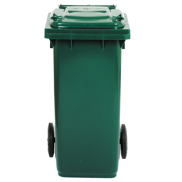  Bidone carrellato - 48x55x93 cm - 120 L - verde scuro - Mobil Plastic 