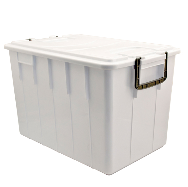  Contenitore Foodbox con coperchio - 58x38x38 cm - 60 L - PPL riciclabile - bianco - Mobil Plastic 