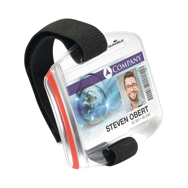  Portabadge da braccio - 5,4 x 8,7 cm - Durable - conf. 10 pezzi 