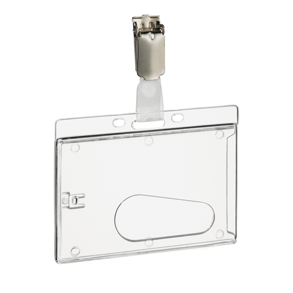  Portabadge rigido - 5,4 x 8,5 cm - Durable - conf. 50 pezzi 