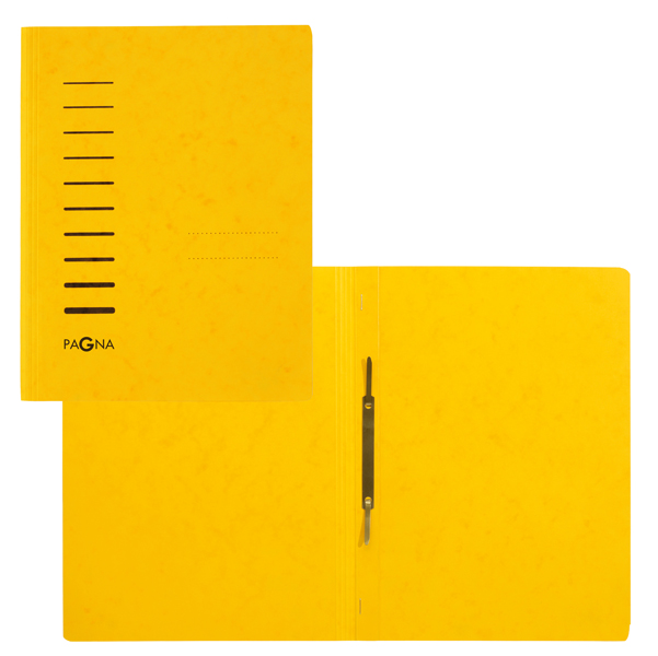  Cartellina semplice con pressino- 265 gr - A4 - cartone pressato - giallo - Pagna 