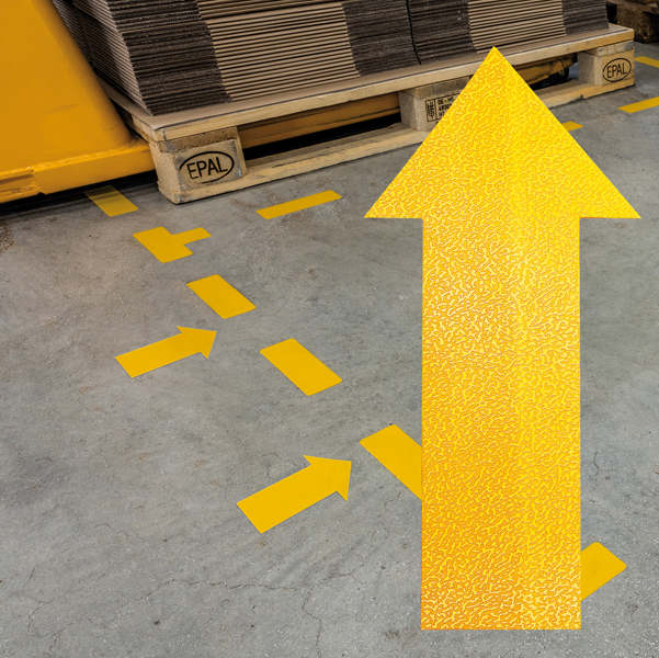  Adesivo da terra - "freccia" - 10 x 20 cm - Durable - conf. 10 pezzi 