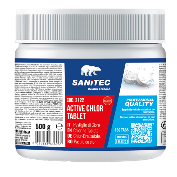  Cloro attivo concentrato - Tablet 500 gr - Sanitec 