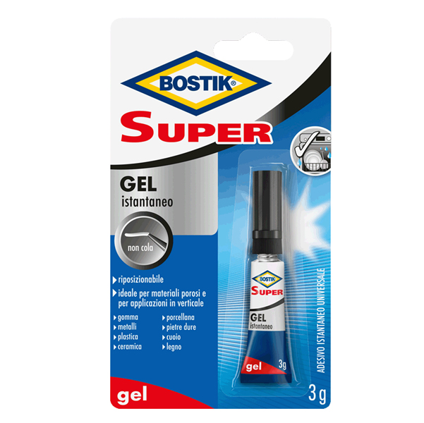  Colla istantanea universale - Ultra Rapdio Gel - 3 gr - trasparente - Bostik 