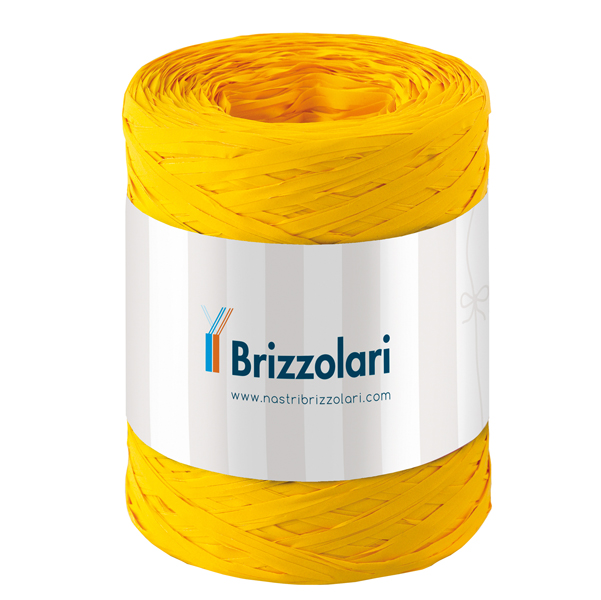  Nastro Rafia sintetica - giallo 02 - 5mmx200mt - Brizzolari 