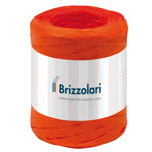  Nastro Rafia sintetica - arancione 12 - 5mmx200mt - Brizzolari 
