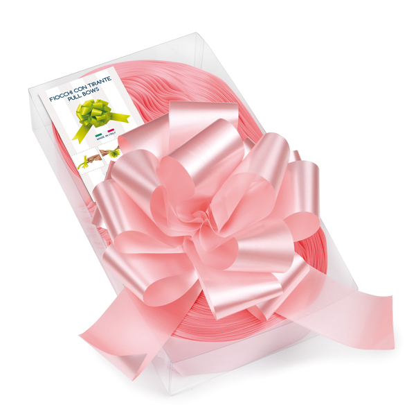  Nastri strip 6800 - in polipropilene - rosa baby 05 - per fiocco autocomponibile - 50 mm - diametro 20 cm - Brizzolari - conf. 30 pezzi 