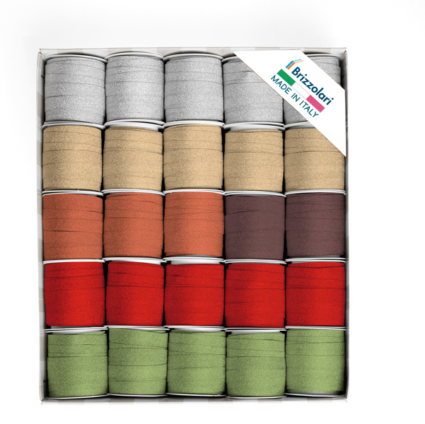  Rocche Glitty 68245 - 10 mm x 5 mt - colori assortiti - Brizzolari - conf. 25 pezzi 
