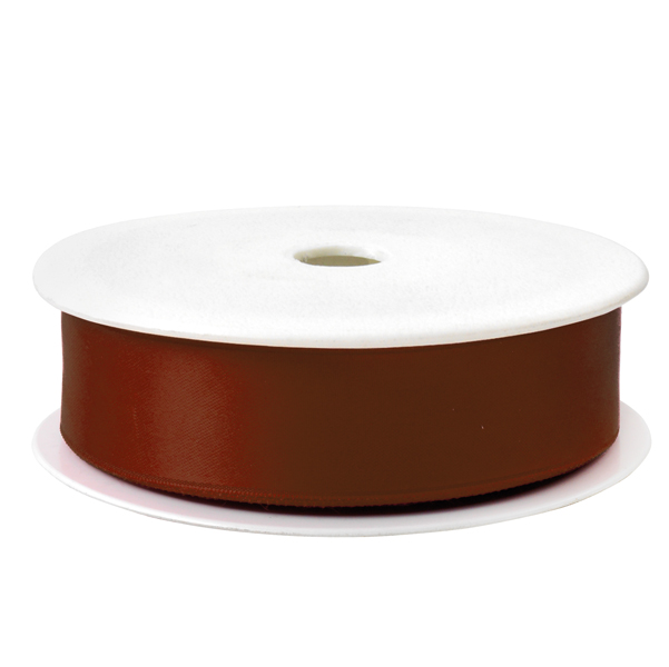  Nastro doppio raso - 25mmx25mt - marrone 57 - Brizzolari 